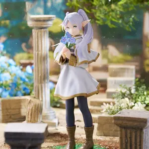 Frieren Figurine Sitting Pose Noodle Press Machine Box Entryway Decor Model Anime Secondary Dimension Accessories