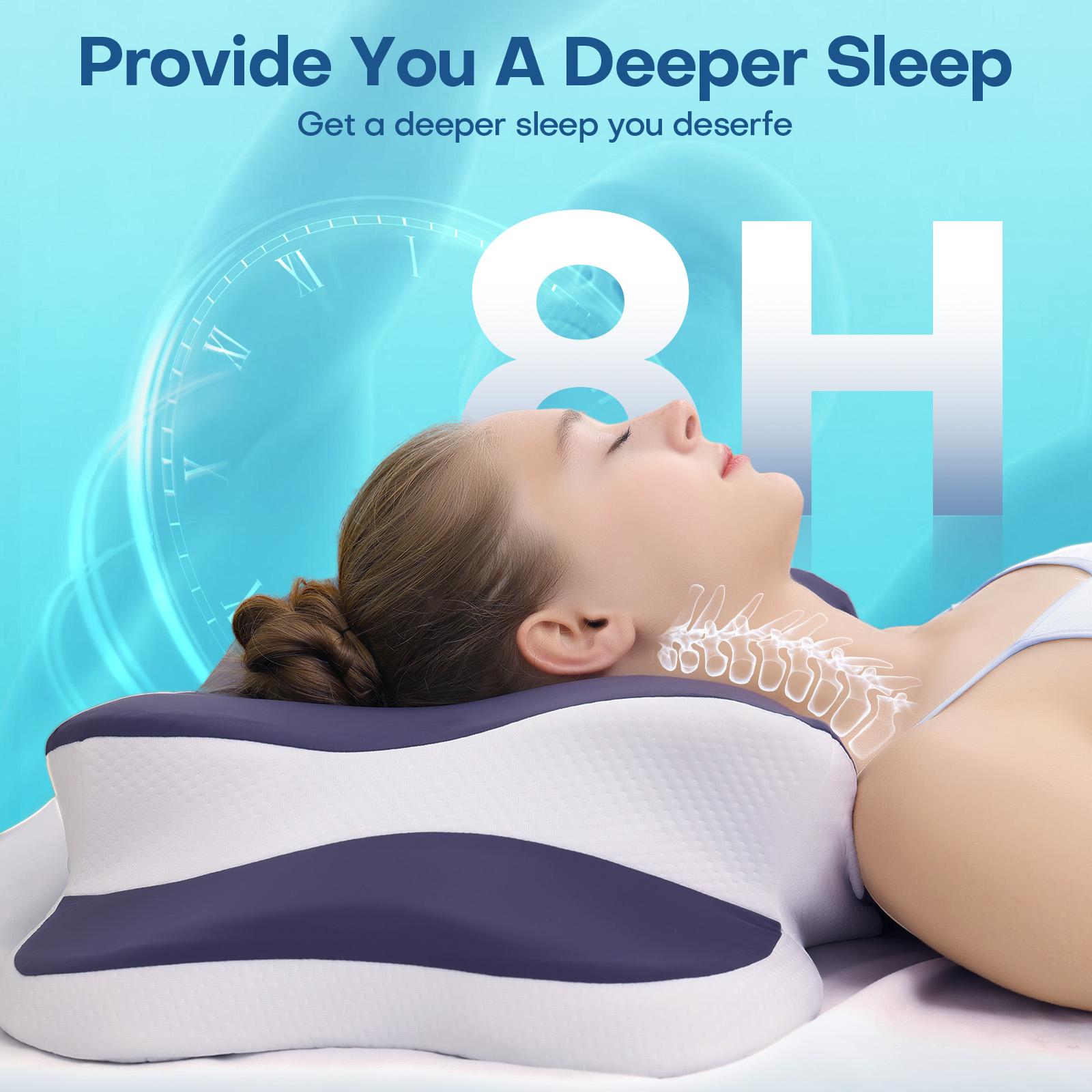 Dark Grey Butterfly Neck Pillow - Breathable, cooling fabric, two height options for various sleeping positions, making it the perfect gift for seniors. Premium neck pillow | Butterfly design | Breathable fabric