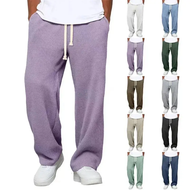 Men's Spring/Summer/Autumn Trendy Loose-fitting Straight-leg Sweatpants Wide-leg Sporty Casual Trousers  gifts