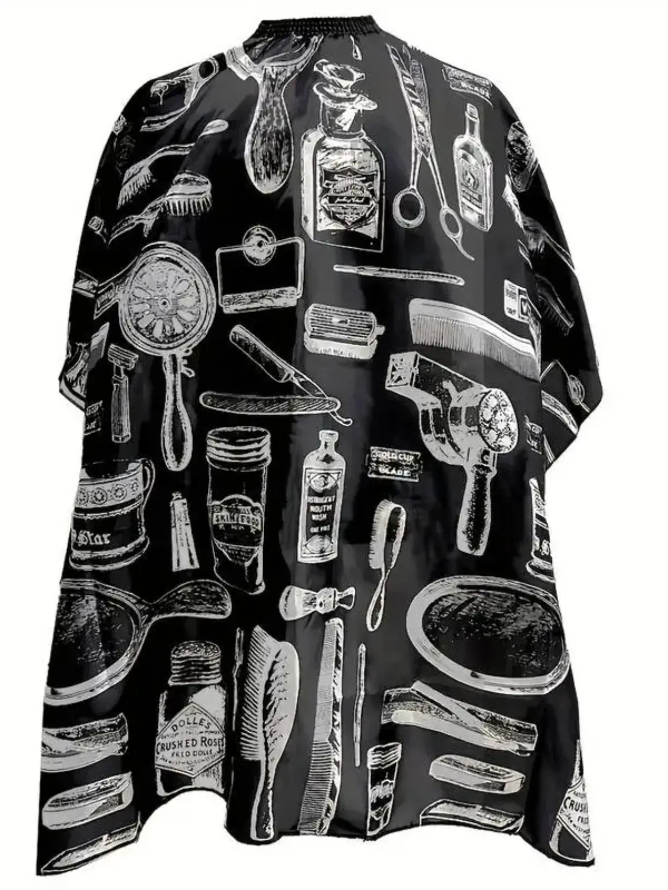 Vintage Haircut Apron, Waterproof Anti-Static Hairdressing Tool, Non-Stick Design, Ideal for Salons and Home Use, Single Piece Set