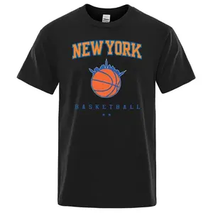 High Quality Basketball Personality Street Male Clothes Oversize T-Shirts Summer Fashion Breathable Hip Hop Cotton 100% Tops