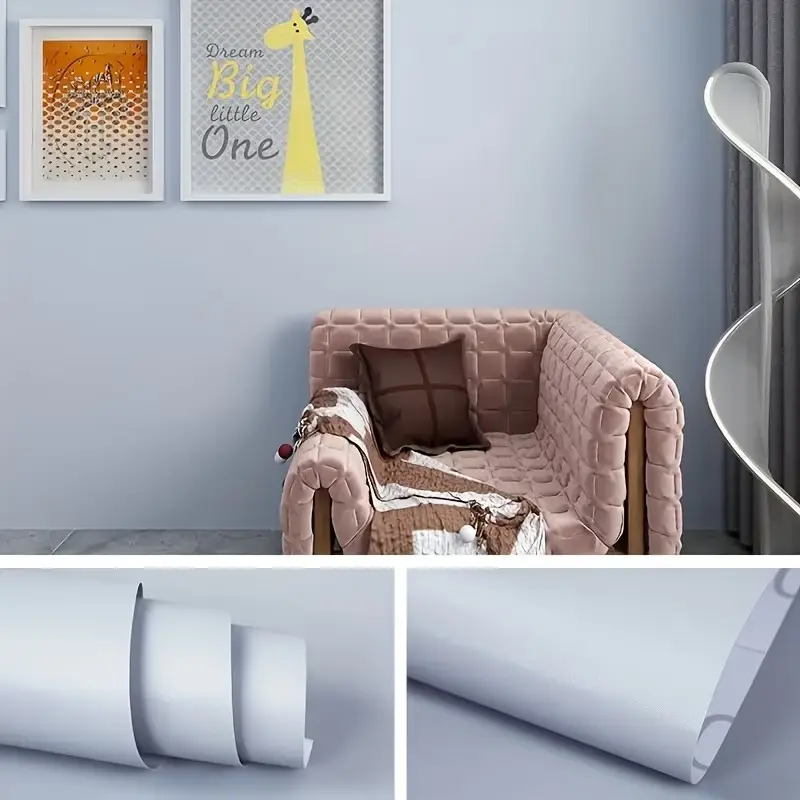 Self-Adhesive Waterproof Wallpaper Peel and Stick for Dorms, Renovation Rental Homes, Home Use, Bedroom Simple Solid Color, Multiple Colors Available
