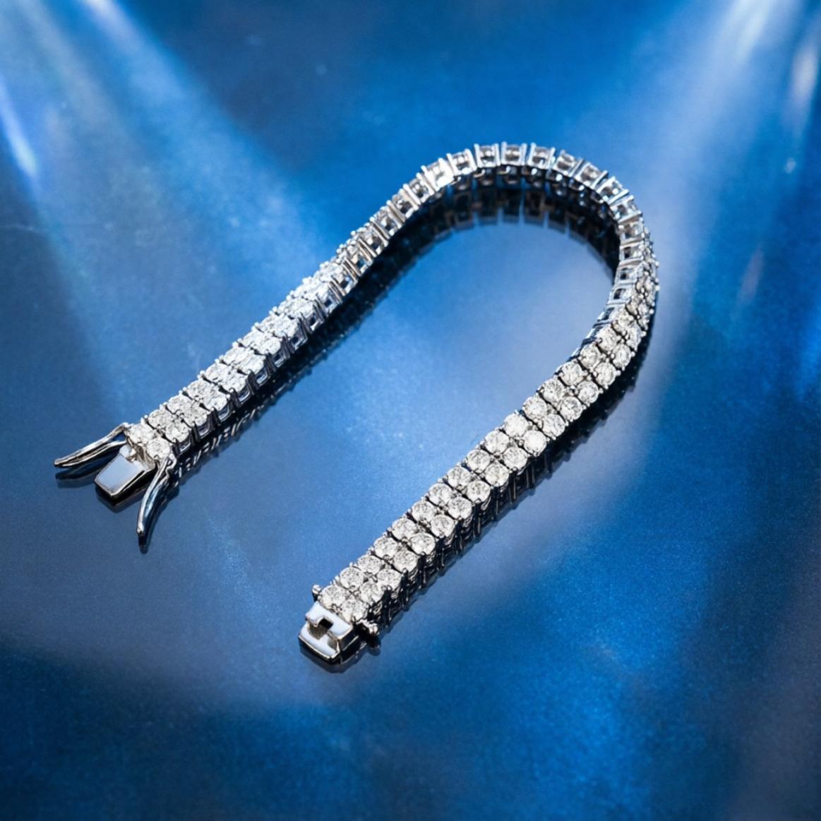 3mm Moissanite Tennis Bracelets S925 Silver for Women Men Double Row Certified Diamond HipHop Hand Chain Luxury Jewelry Gift 3mm Moissanite Tennis Bracelets S925 Silver for Women Men Double Row Certified Diamond HipHop Hand Chain Luxury Jewelry Gift