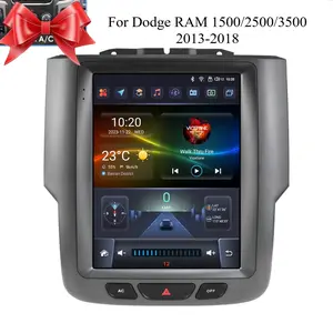 9.7" 8-Core Backlit LED Bluetooth Car Stereo Radio with CarPlay, GPS, WiFi, Auto A/C Only for Dodge RAM 1500/2500/3500 2013-2018 Touch Screen Car Video Player