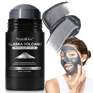 Masaigge Volcanic Mud Clay Mask Stick 40g, Cleans Pores, Shrinks Pores, Non-Tightening, Skincare Mask, Ideal for Deep Cleaning