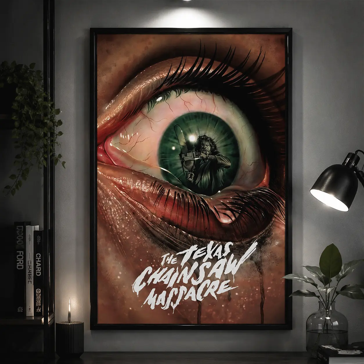 Texas Chainsaw Massacre Horror Canvas Poster, Vintage Horror Movie Wall Art Print, Dark Halloween Decor for Bedroom Living Room Man Cave, Horror Fan Gift