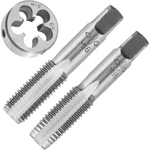 M16X2 Hand Tap and Die Set, M16X2mm Metric Threading Hand Tap and Round Threading Die Right Hand