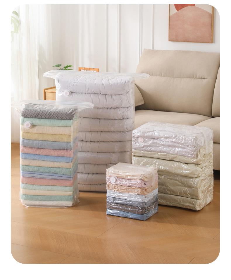 Vacuum Compression Bag No Air Extractor Needed 3D Thickened Large Capacity Clothes Quilts Storage Sealing Bag