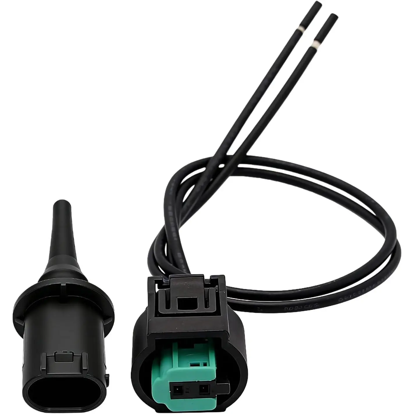 2 count Outside Ambient Air Temperature Sensor with Connector Plug Kit, Import Direct Ambient Temp Sensor Connector Plug, Wire Harness Compatible with Benz, OEM #0075421318 0005428418 5S11829