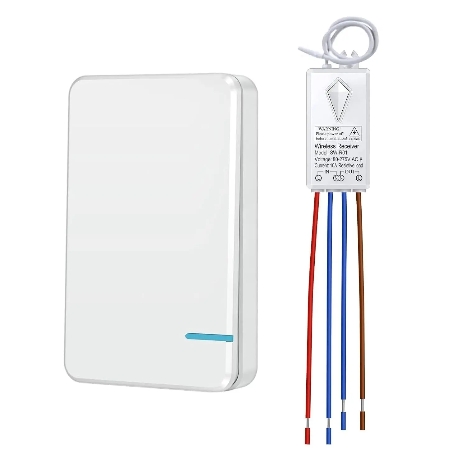 Thinkbee Wireless Light Switch Kit, 1969ft Max Remote Control, Waterproof