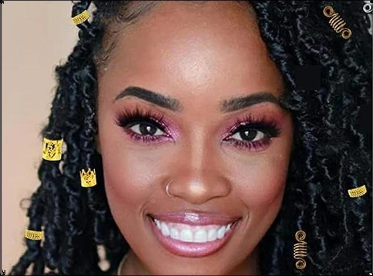 Exquisite Hair Jewelry Set – Multi-Style Dreadlock & Braiding Accessories, High-Quality Metal Construction, Flexible and Adjustable Beads, Ideal for Party Hairstyling and Holiday Gifting Secure Hold Duckbill Clips French Twist Side Comb Large Frosted Oval