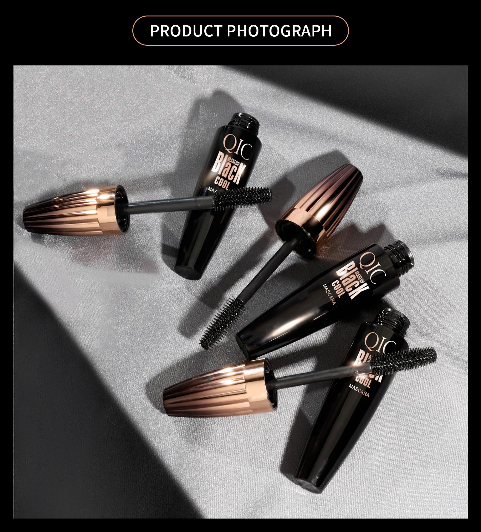 4D Waterproof Q835 Mascara - Single Item, Large Size, Encrypted Brush, Long-Lasting, Thickening, Curling, Smudge-Proof Beauty Cosmetic for Eye Enhancement, Durable Makeup Tool