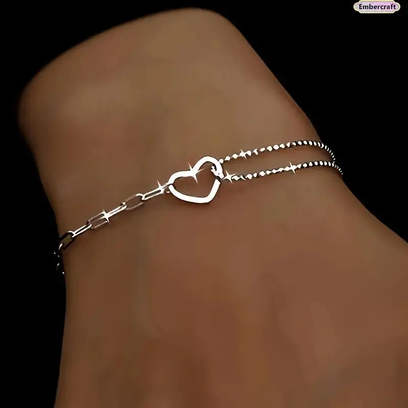 Elegant Minimalist Bangle, Unisex Stainless Steel Link Bracelet, Tarnish Proof Jewelry for Daily Wear, Love Gift, Non Tarnish Jewelry, Jewelry For Women