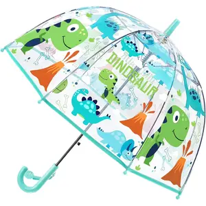 Kids Umbrella Clear Bubble Umbrellas for Rain,Safety Dome Windproof Umbrella for Kid Girls and Boys
