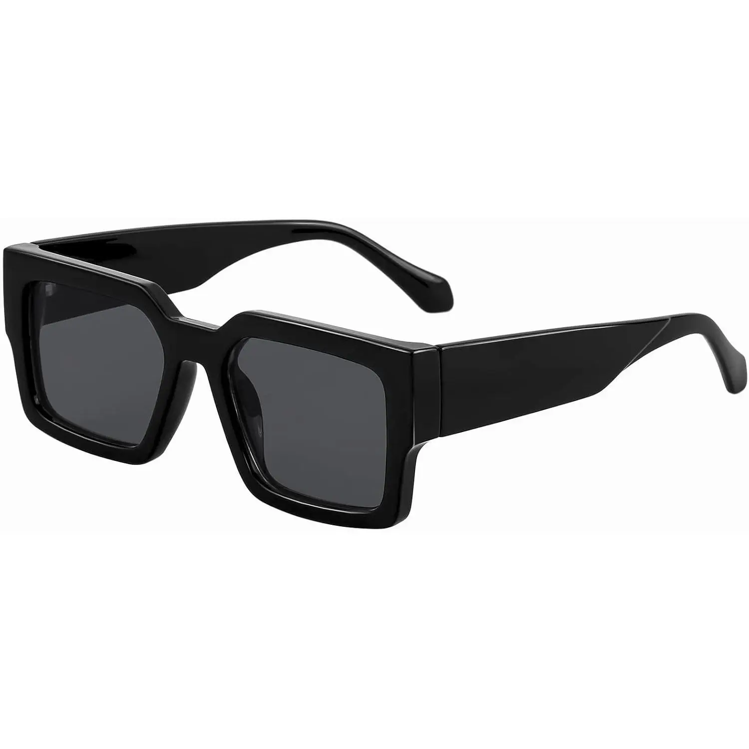 Rectangular Thick Frame Sunglasses Men Women Fashion Trend Square Black Frames 80s 90s Retro Eyeglasses