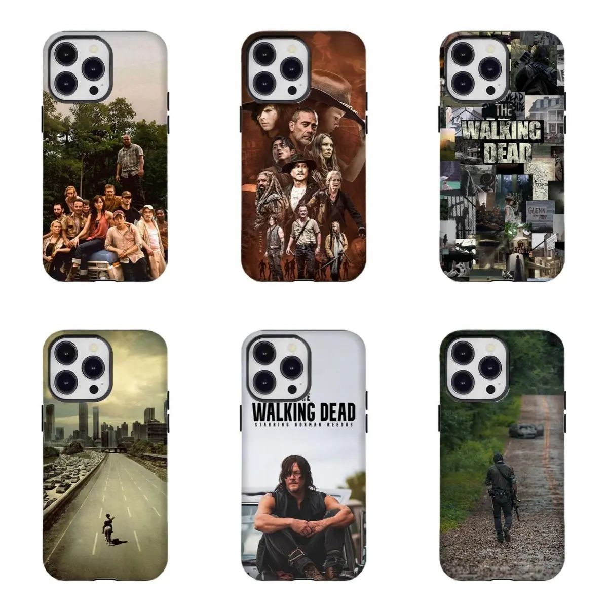 Plastic Classic Zombie Aesthetic Smartphone Case - Custom The Walking Dead Daryl Dixon Design, Compatible for iPhone 11-17 and for Samsung S21-S25, Handheld Cellphone Accessory, Ideal Gift for Horror Fans