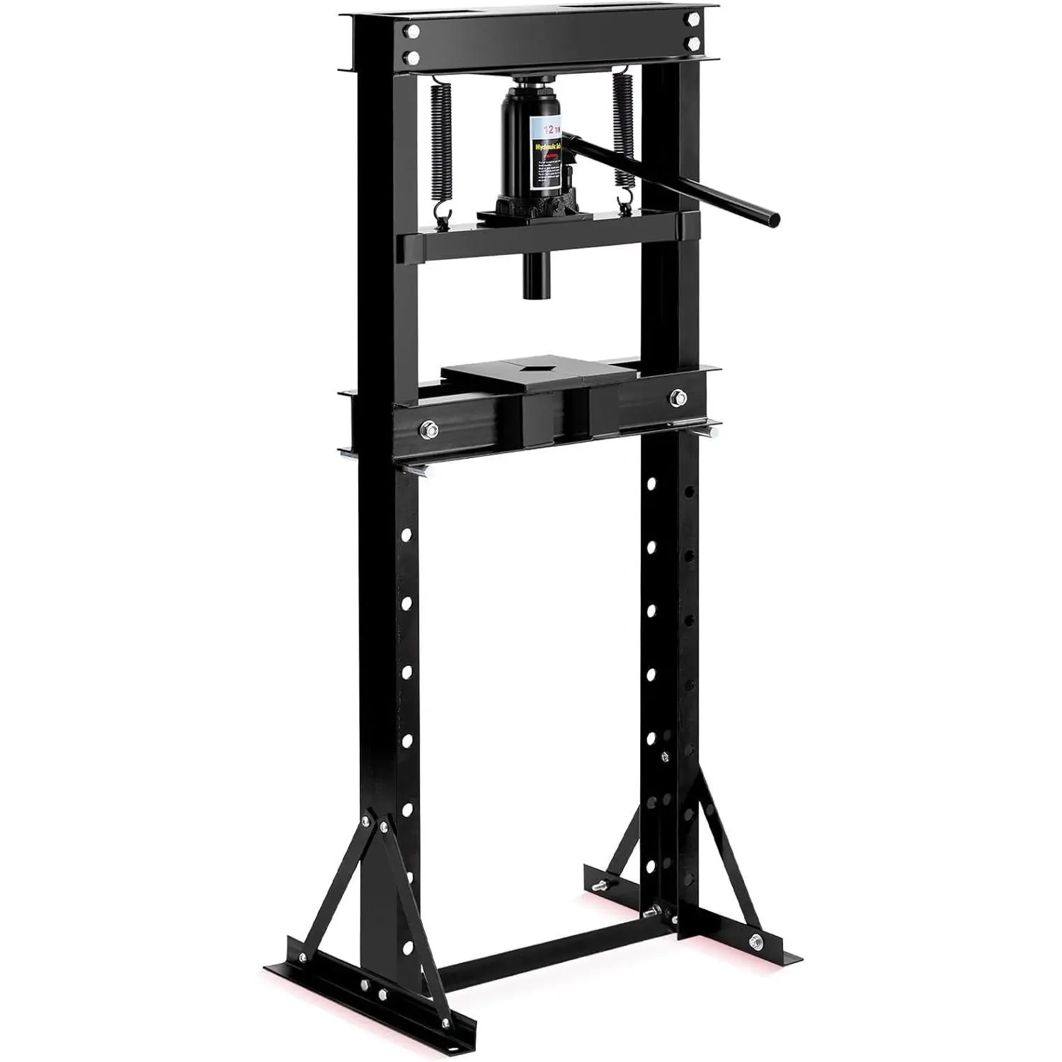 Heavy Duty H-Frame Hydraulic Press, 12 Ton / 20 Ton Capacity. Industrial Steel Shop Press for Bearing Removal, Metal Straightening, Bushing Installation. Adjustable Worktable, Safety Relief Valve. For Garage, Workshop, Auto Repair