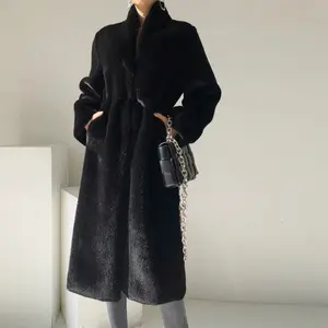 Viral TikTok Luxe Coat! Designer Style Faux Mink Jacket, Mid-Long Length with Stand Collar |     Cozy Winter Fashion MUST-HAVE!