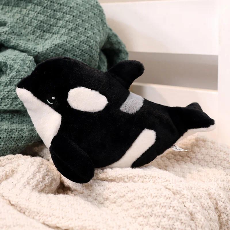 Lifelike Killer Whale Plush Toys Stuffed Orcinus Orca Fish Doll Cute Shark Cartoon Soft Sleep Pillow Kids Girls Baby Gift