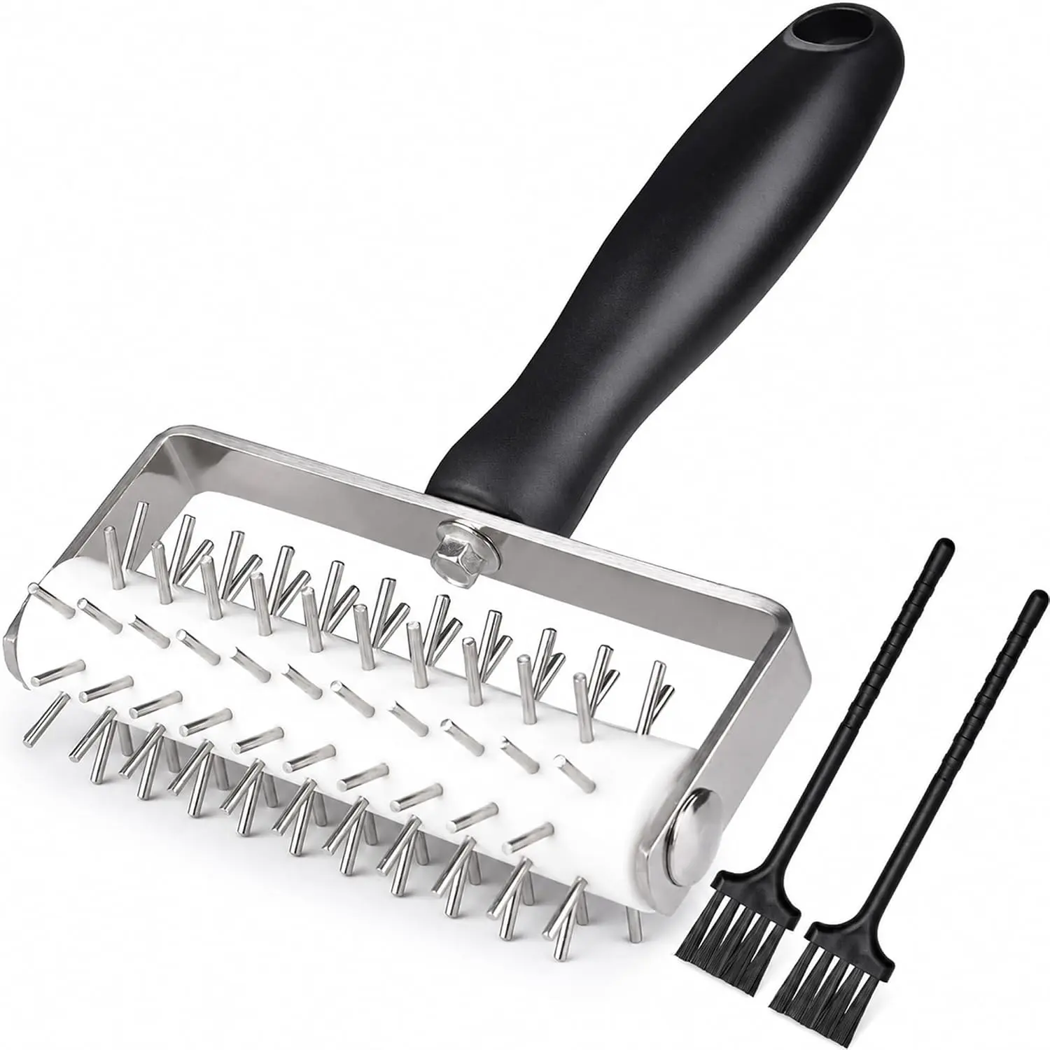 Pizza Dough Docker Roller Stainless Steel, Pin Puncher Dough Hole Maker, Docking Tool for Pizza Pie Cookie Pastry Bread