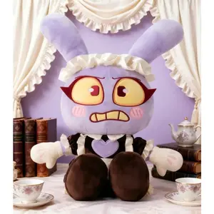 25cm Jax Plush Doll Maid Set Plush Rabbit Soft Toy Children's Birthday Gift Home Bedroom Decoration Purple Rabbit Companion