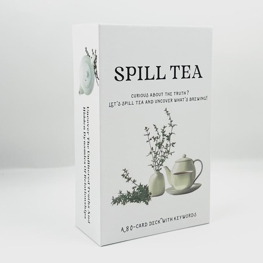 Spill Tea Oracle Card Game, 1 Box Card Game, Card Game for Adults, Funny Table Game for Family Gathering, Tarot Card Game