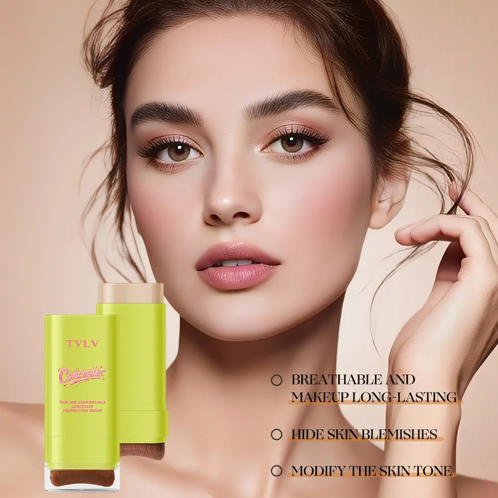 Hydrating Lightweight Concealer Foundation Stick, Natural Clear Brightening, Long-Lasting, Non-Shedding, Anti-Cake Concealer Cream