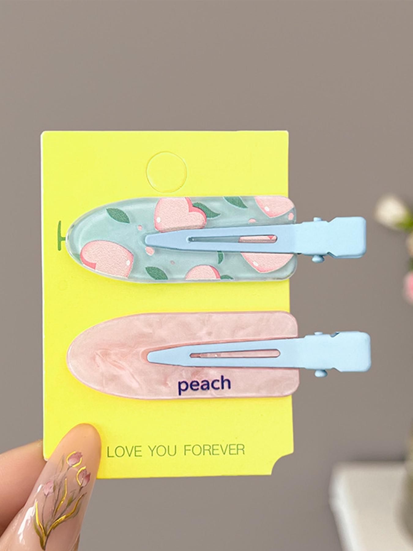 Dopamine Colorful Hair Clips Set, Cute Grape Design, Side Clip & Splitter, Fashion Accessories for Women, Daily Use