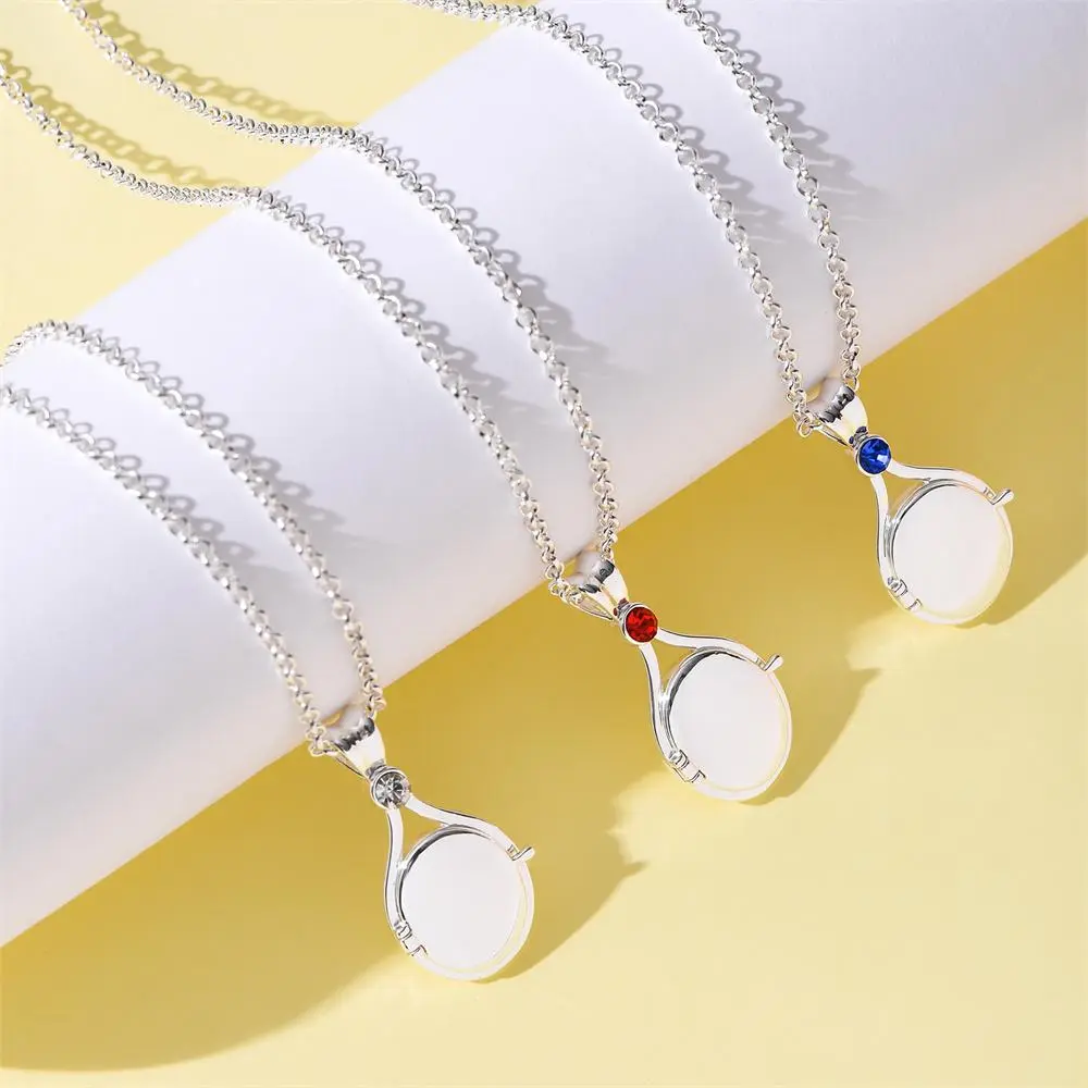 H2O Mermaid Locket with Zirconia, Silver-Plated Pendants Necklace Chains Inspired by Classic TV Series, Unisex Wear for Everyday Use, Zirconia Jewelry, Letter Motif, Crystal Necklace, Long Chain, Letter Shape, Everyday Wear, Casual, Daily, Crystal Metal,