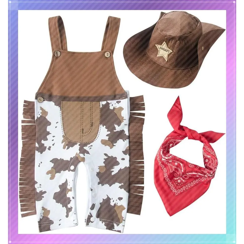 Baby Toddler Boys The Cowboy Romper Halloween Dress up Children's ClothingGift