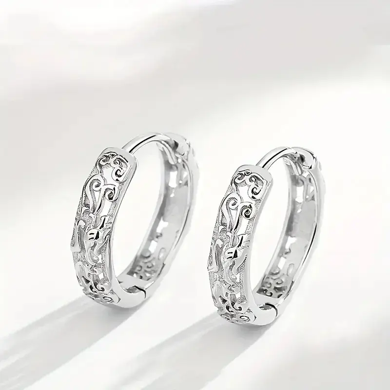 Elegant Hollow Design Earrings for Women Ethnic Style Daily Fashion Jewelry