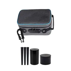 6-Piece Lockable Odor-Proof Storage Set, Containers Set, Compartmentalized Organizers, Divided Storage, Large Capacity, Sealed Canister, 63mm Metal Grinder, Zipper Closure, Ideal for Jewelry, Cosmetics, Accessories
