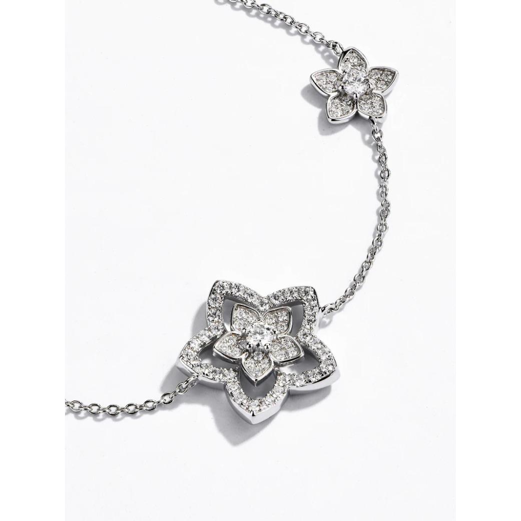 S925 Sterling Silver Moissanite Bracelet for Women D VVS1 Diamond Gold Plated Flower Luxury Wedding Jewelry Gift