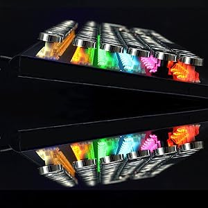 Typewriter Style Mechanical Gaming Keyboard RGB Backlit Wired with Blue Switch Retro Round Keycap 104 Keys Keyboard (R-White)