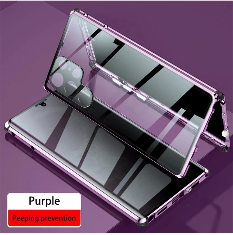 360° Protect Anti Peeping Privacy Double Sided Tempered Glass Case For Samsung Galaxy S25 S24 S23 Ultra Plus Metal MagneticCover 360° Protect Anti Peeping Privacy Double Sided Tempered Glass Case For Samsung Galaxy S25 S24 S23 Ultra Plus Metal MagneticCover