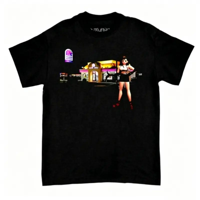 🎮Fantasy 7 FF7 Graphic Tee🎮| Tifa Lockhart & Cloud Strife Remake PS1 Inspired Unisex T-Shirt, Crew Neck Cotton Tee, Retro RPG Video Game Streetwear, Vintage Final Fantasy Fan Apparel, Casual Everyday Outfit, Gift for Gamers & FF7 Fans