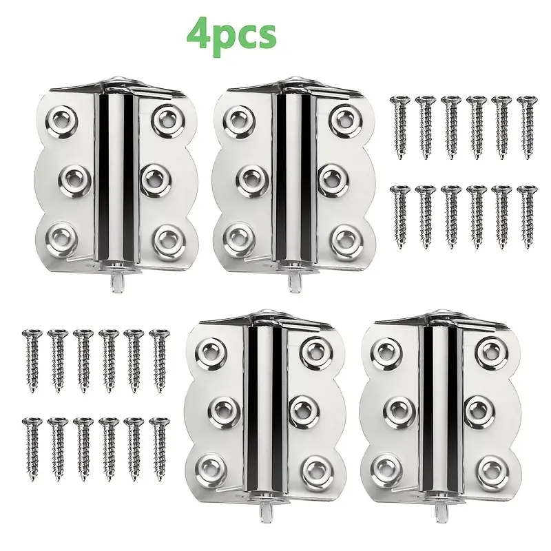 GJANSH 4 Pcs Spring Loaded Hinges Stainless Steel Self Closing Screen Door Hinges 2.4 x 3 Inch for Home Interior, Exterior Doors and Commercial Use