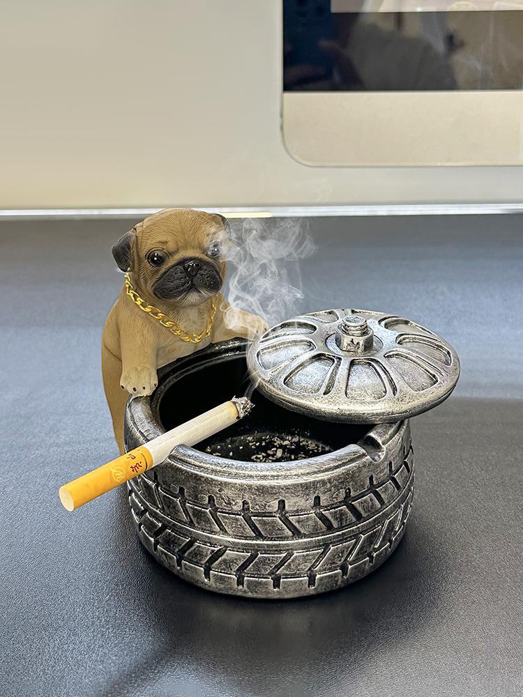 Ashtray Puppy Cart Series Decorations Creative Personalized Fashionable Home Living Room Office Decorations Gifts