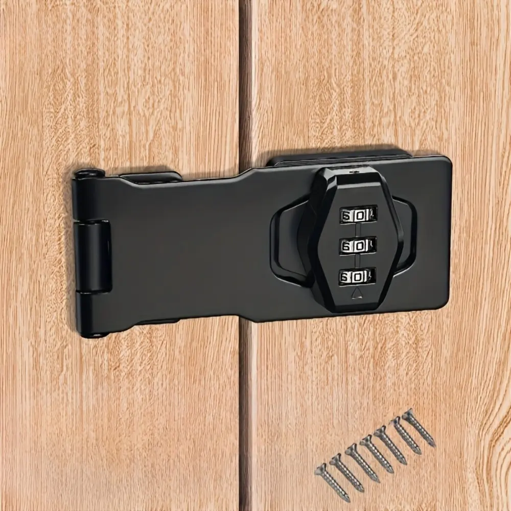 Multi-Function Combination Lock, Secure Slide Bolt Lock for Cabinets and Drawers, Ideal for Small Doors, Wardrobes, Garages, Outdoor Use