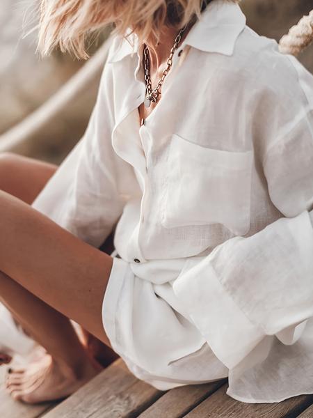 Casual Lazy Minimalist Style Loose Fit Urban Long Shirt, Comfortable and Stylish, Perfect for Daily Wear, Trendy Men's Clothing