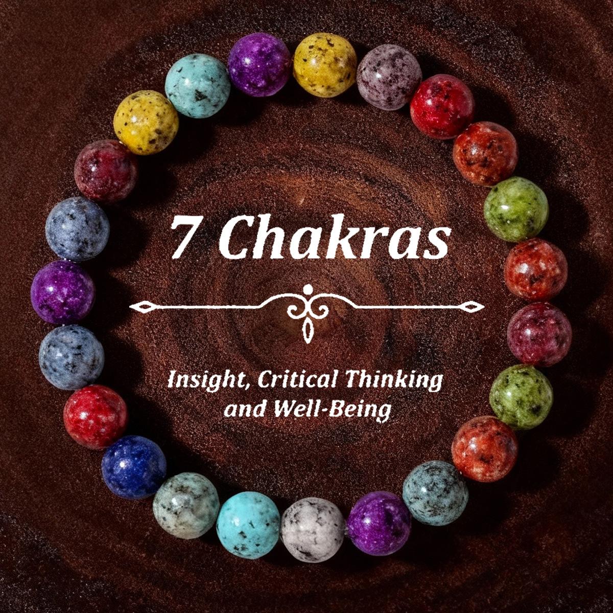 7 Chakras Natural Stone Beaded Bracelet for Women Men, Yoga Meditation Energy Balance Healing Crystal Lava Rock Diffuser Bracelet, Reiki Anxiety Relief Jewelry Gift