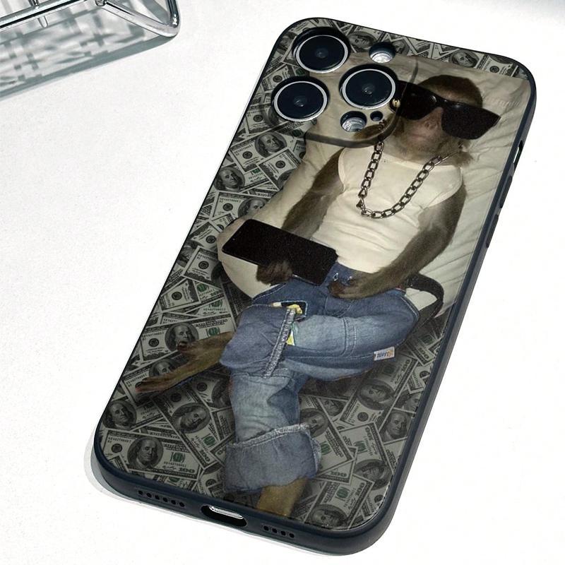 Cartoon Cool Monkey Pattern Phone Case, Anti-drop Decorative Phone Protector Cover, Phone Accessories Compatible with iPhone Series, Unique