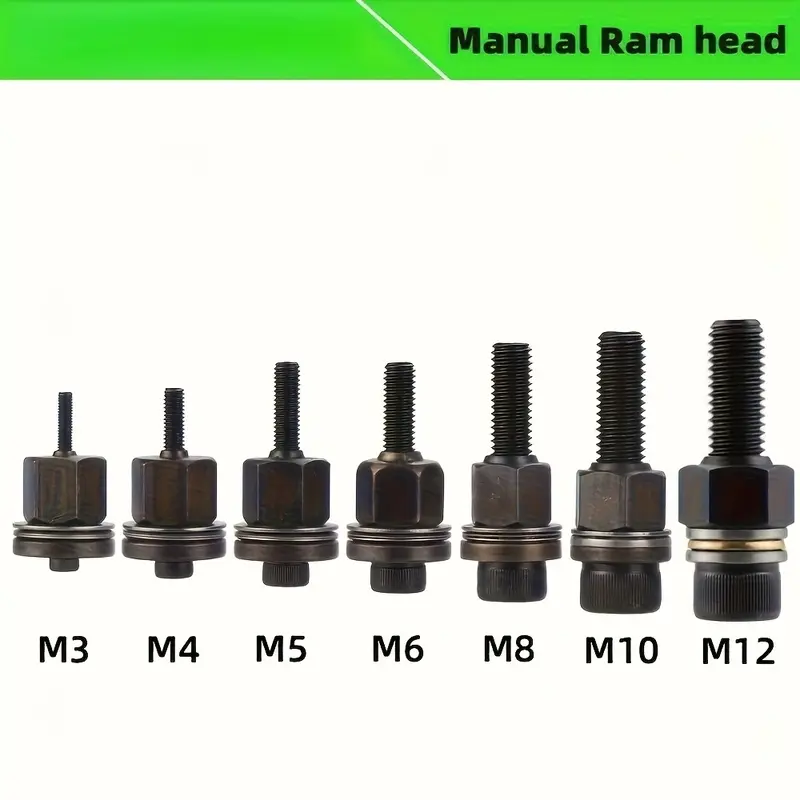 7pcs Manual Rivet Nut Gun Head Set M3 M12 Thread Riveting Mandrel Kit For DIY Metal Working Automotive Repair Multifunctional Hand Rivet Tool For Installing Rivet Nuts