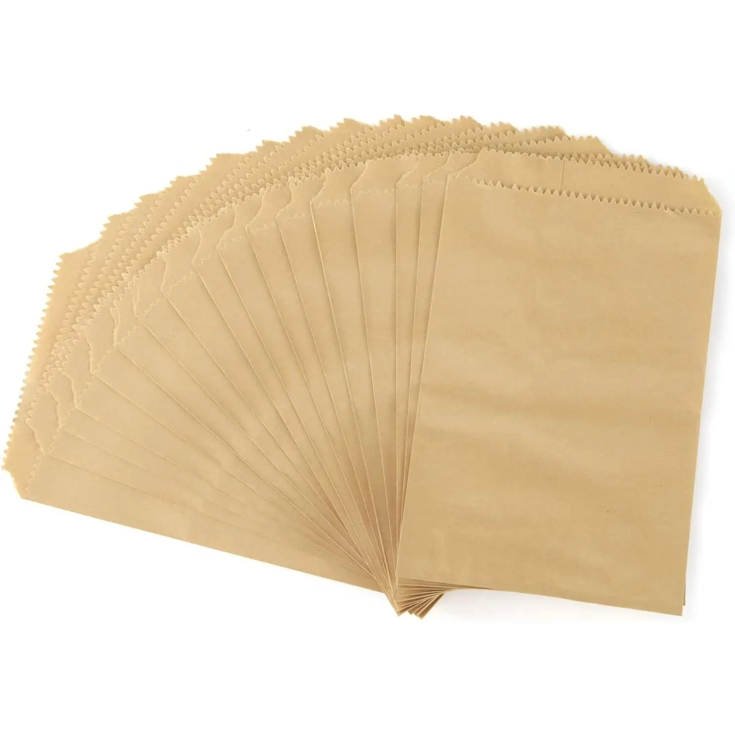 100 Pcs 4x6 Inches Brown Kraft Paper Bags Flat Envelopes Merchandise Treat Bag for Party