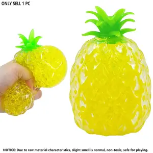 Pineapple Squishy Stress Balls  Stretchy Fruit Stress Squeeze Toys for Kids and Adults, Squish Sugar Ball Squishy Toys, Ideal for Relax, Focus, Christmas Decoration, Easter Basket Stuffers