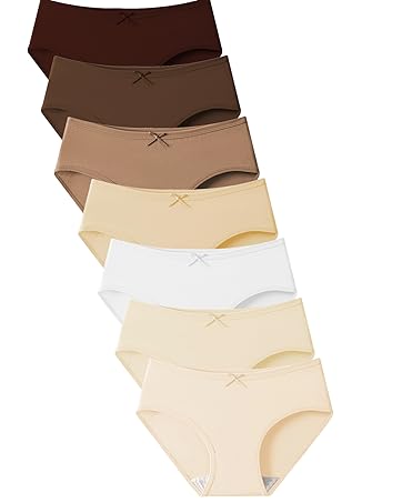 Women's 6 Pack No Show Cheeky Panties V-waist Seamless Bikini Underwear