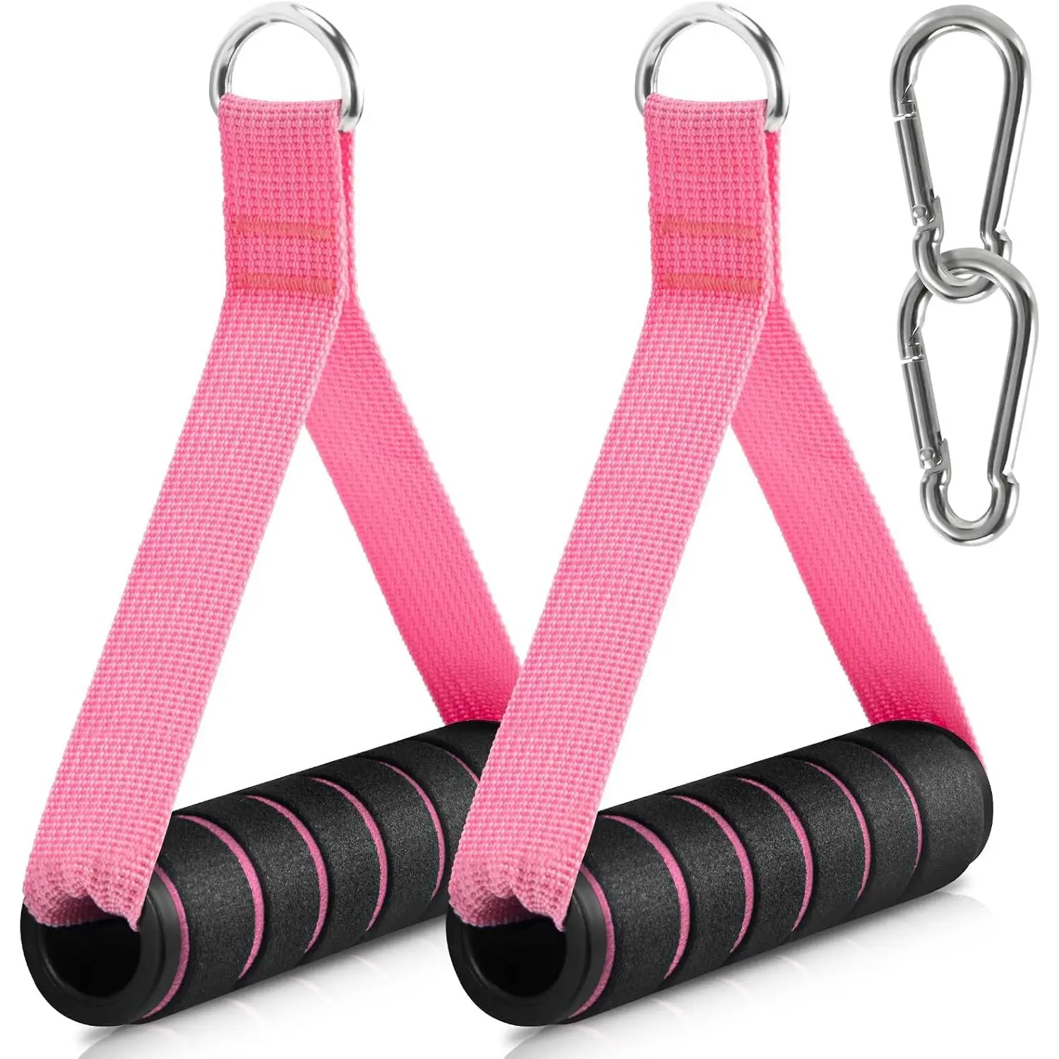 2 Pack Upgraded Exercise Handles, Gym Handle Equipment for  Machine Attachments, Strength  Workout, Pilates,  Gym, Resistance Bands, Heavy Duty Workout Accessories