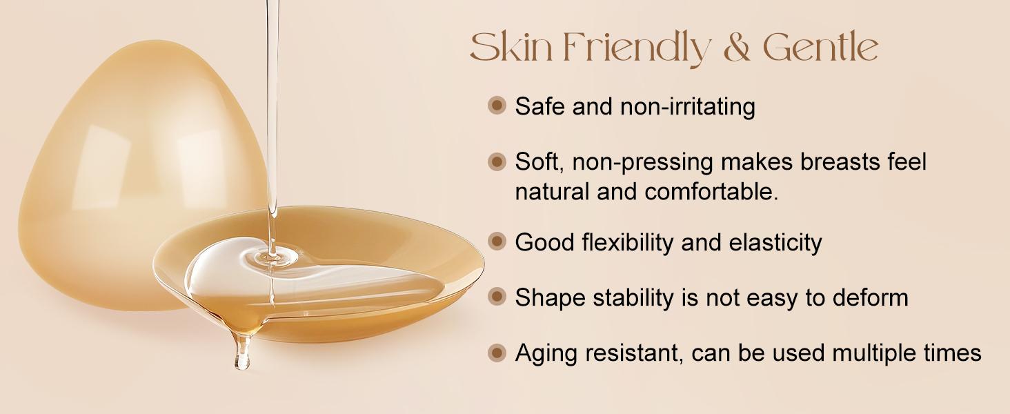 Double Sided Sticky Bra Inserts, Reusable Push Up Adhesive Pads with Padding for Bikini, Swimsuit, Sports Bra