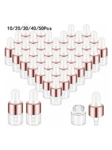 1ML Mini Transparent Glass Dropper Bottle, Travel Sample Bottle for Essential Oils, Cosmetics, Liquids, Perfume, Valentine's Day Special Offer