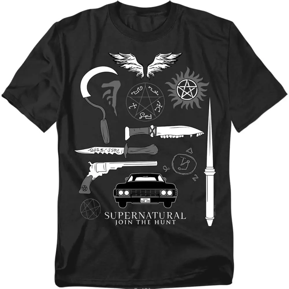Popfunk Supernatural Icons Unisex Adult T Shirt